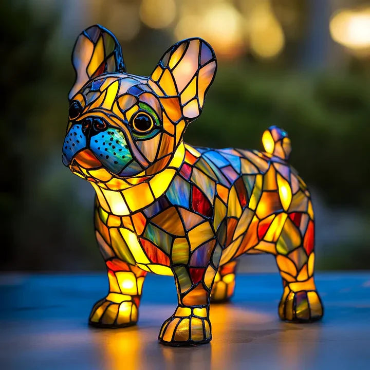 Decorative Dog Lamp Handcrafted LED Light
