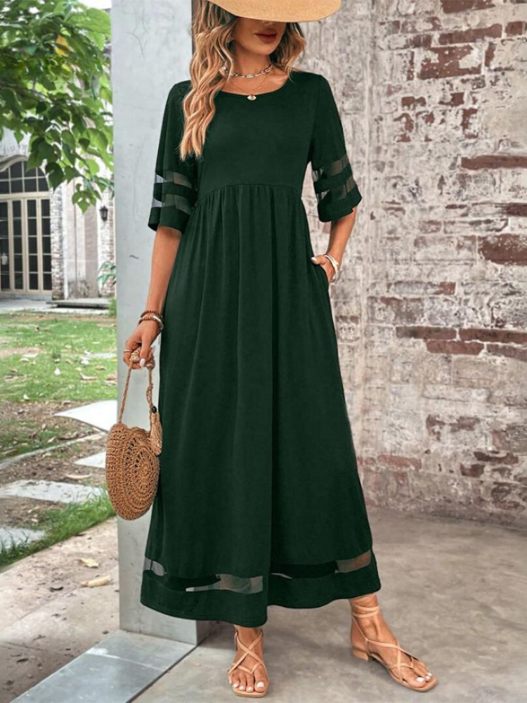 Celeste | Women’s Maxi Dress | Elegant Round Neck