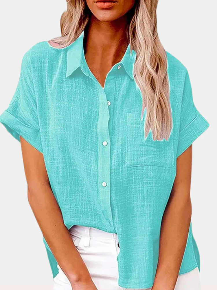 Annie | Women’s Blouse | Short-Sleeve Button Summer Fit