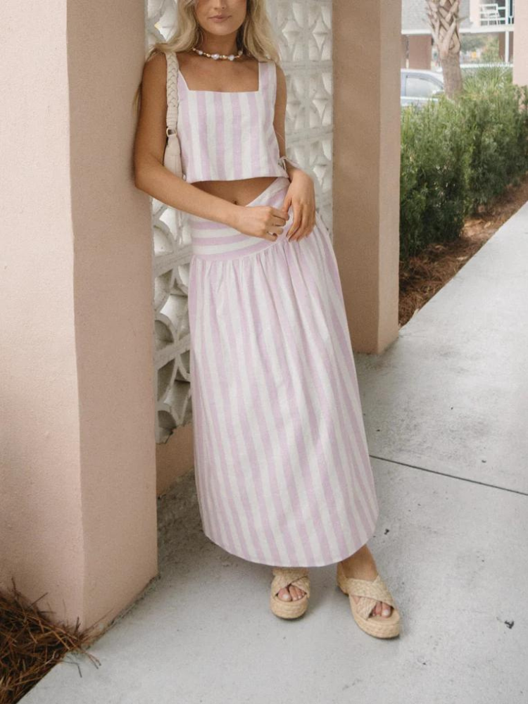 Rosie | Women’s Striped Skirt Set | Light & Breezy