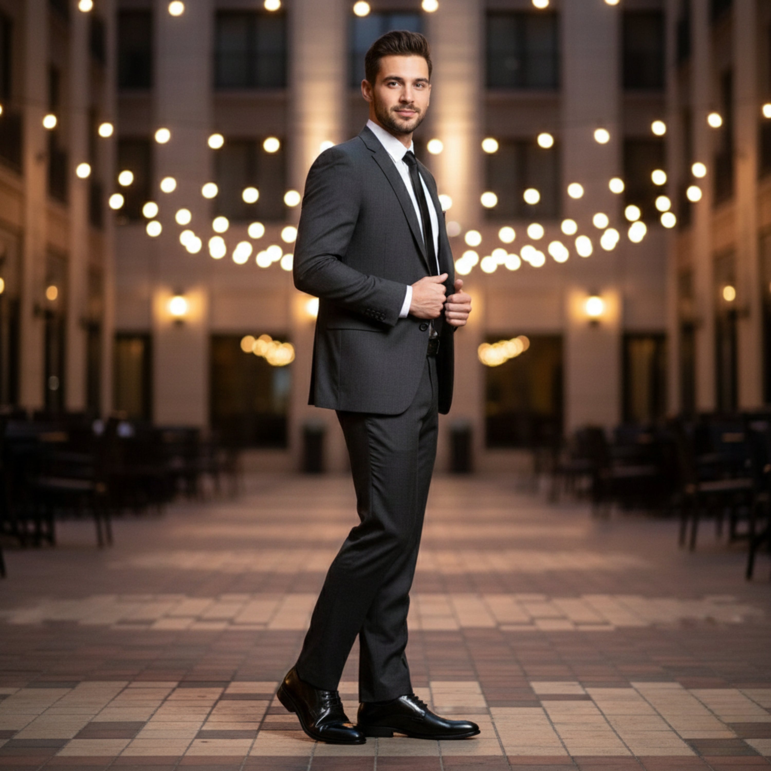 Men’s Sleek Formal Oxford Shoes | Lace-Up