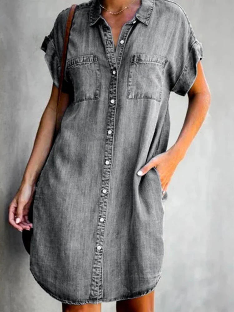 Reva | Women’s Shirt Dress | Denim