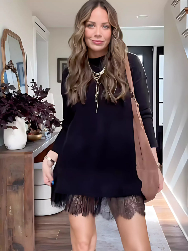 Elodie | Women’s Lace Knit Set | Sweet & Textured