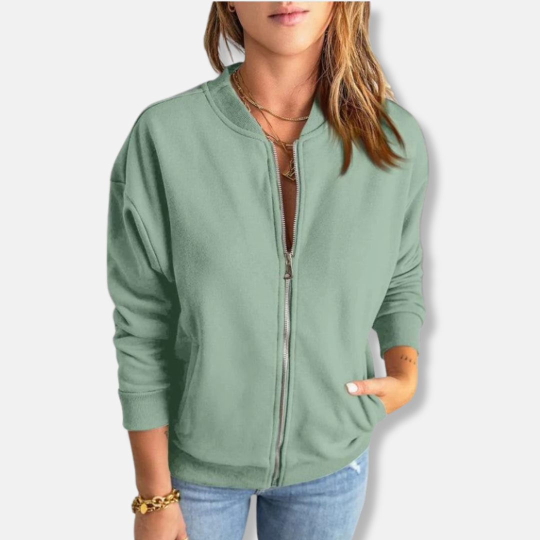Alessandra – Women’s Lightweight Relaxed Fit Zip Jacket