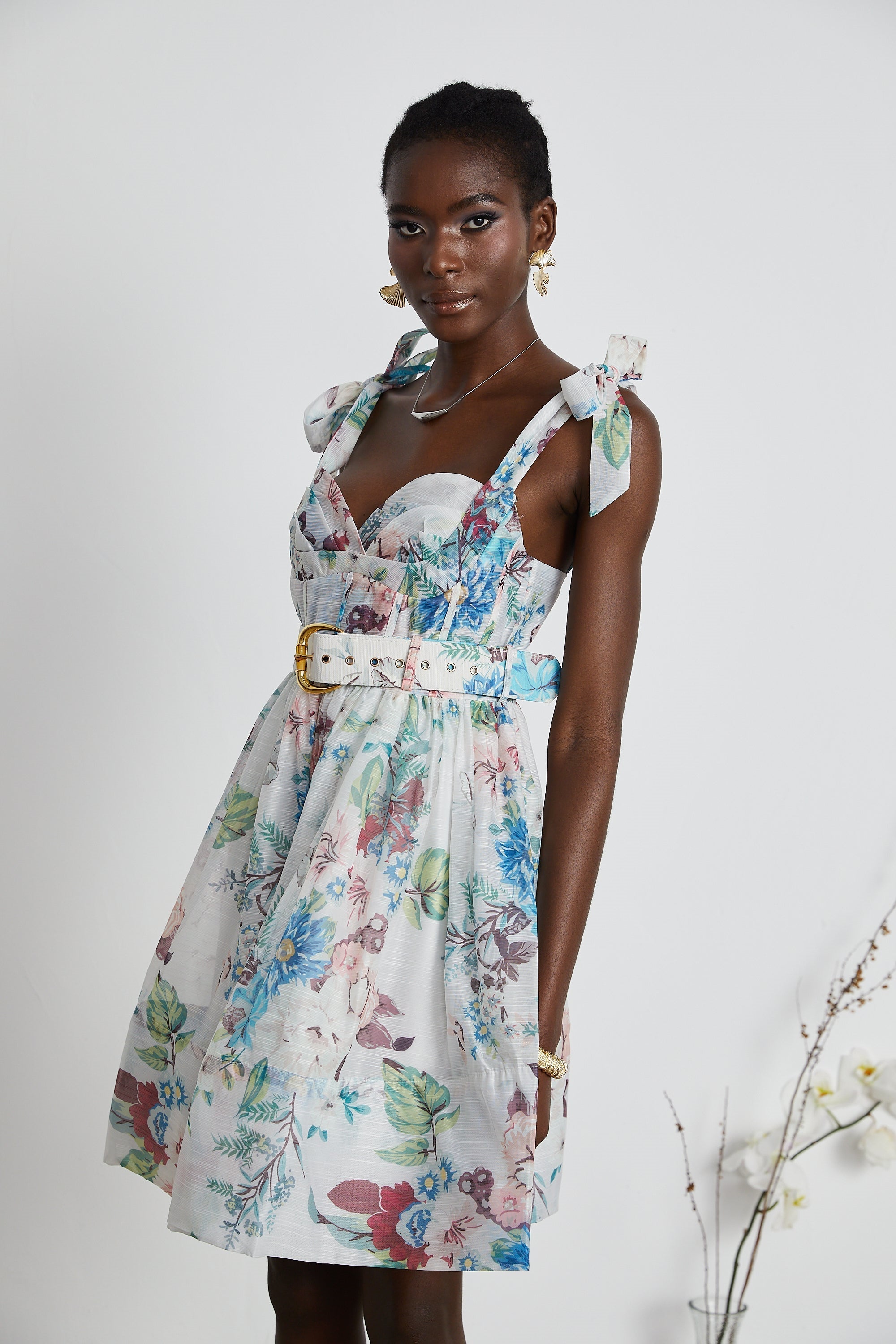 Floral Mini Dress | Tie-Strap | Feminine & Flowy