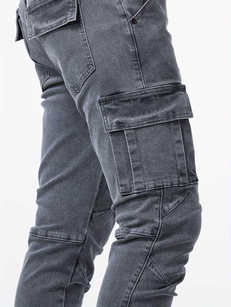 Men's Cargo Jeans – Straight Leg Trousers