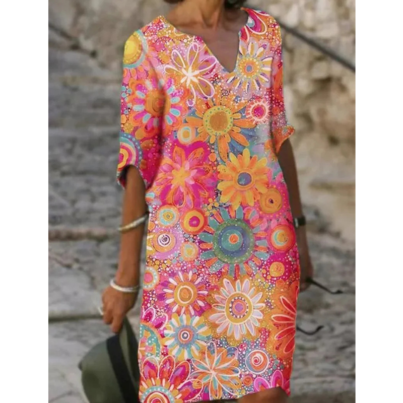 Liana | Women’s Floral Dress | Flowy V-Neck