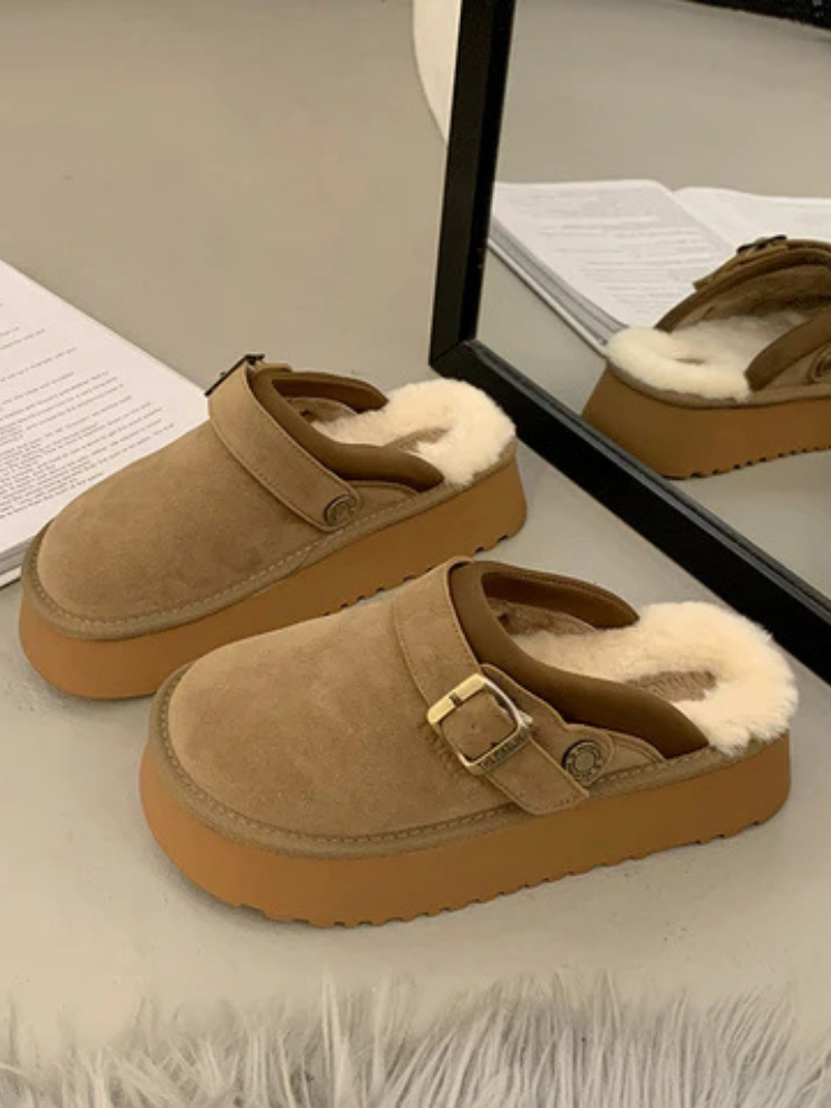 Seraphina | Women’s Suede Winter Clogs | Cozy & Elegant