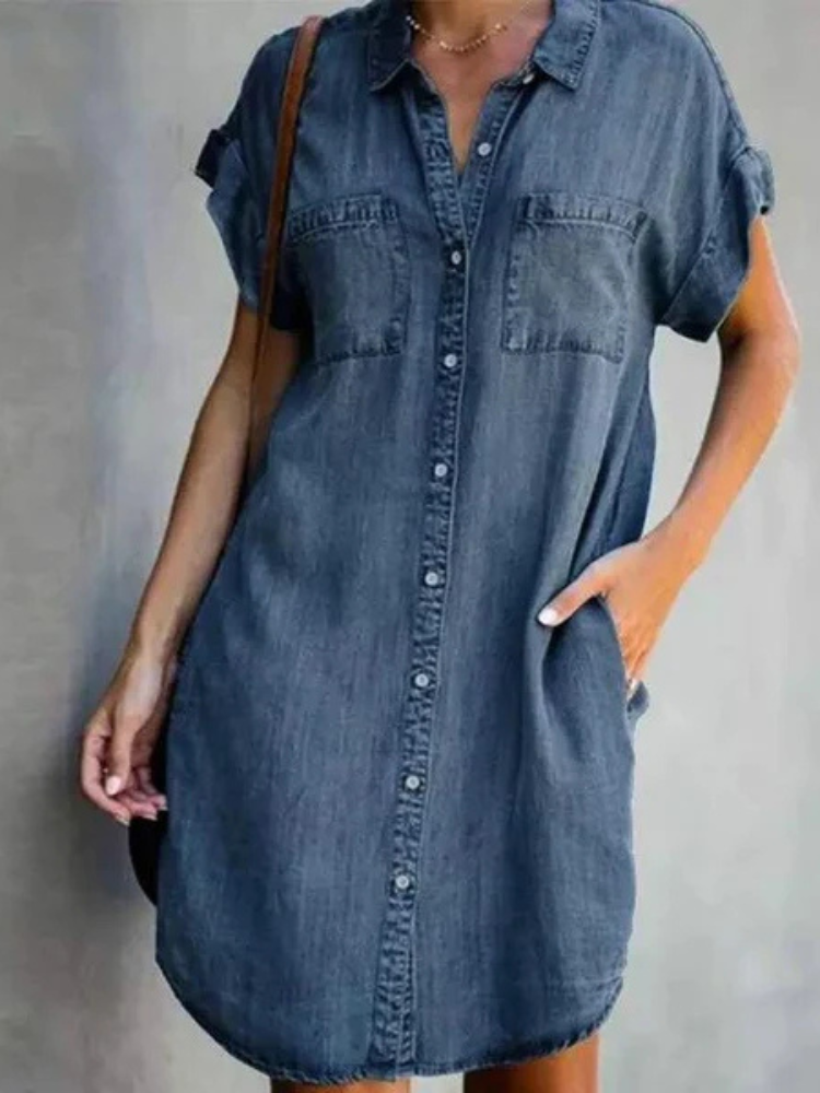 Reva | Women’s Shirt Dress | Denim