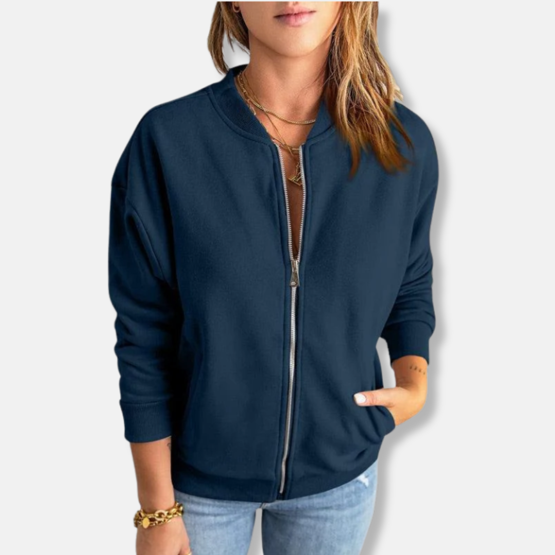 Alessandra – Women’s Lightweight Relaxed Fit Zip Jacket
