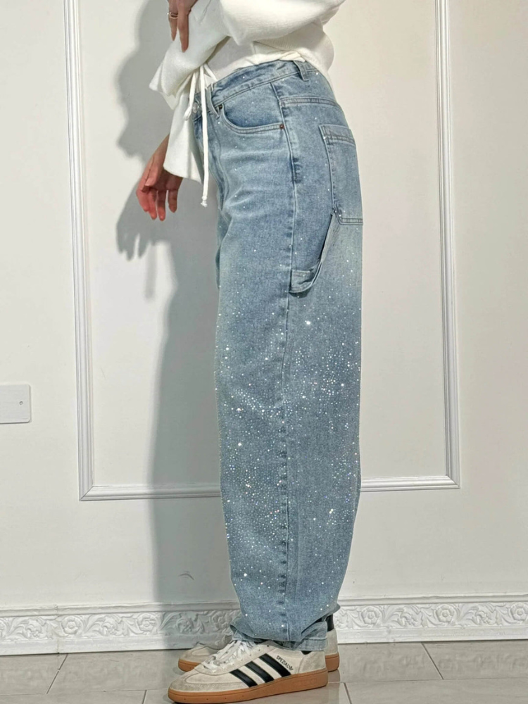 Juliette | Women’s Balloon Jeans | Jewel-Embellished