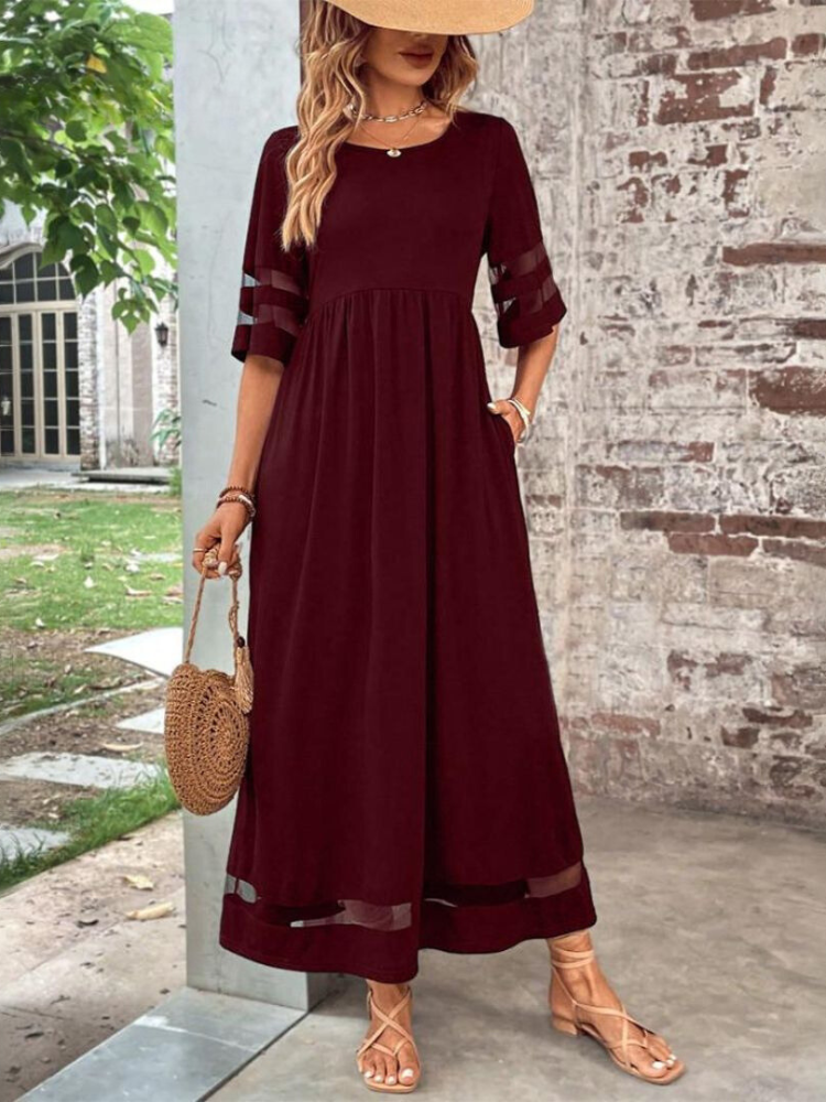 Celeste | Women’s Maxi Dress | Elegant Round Neck