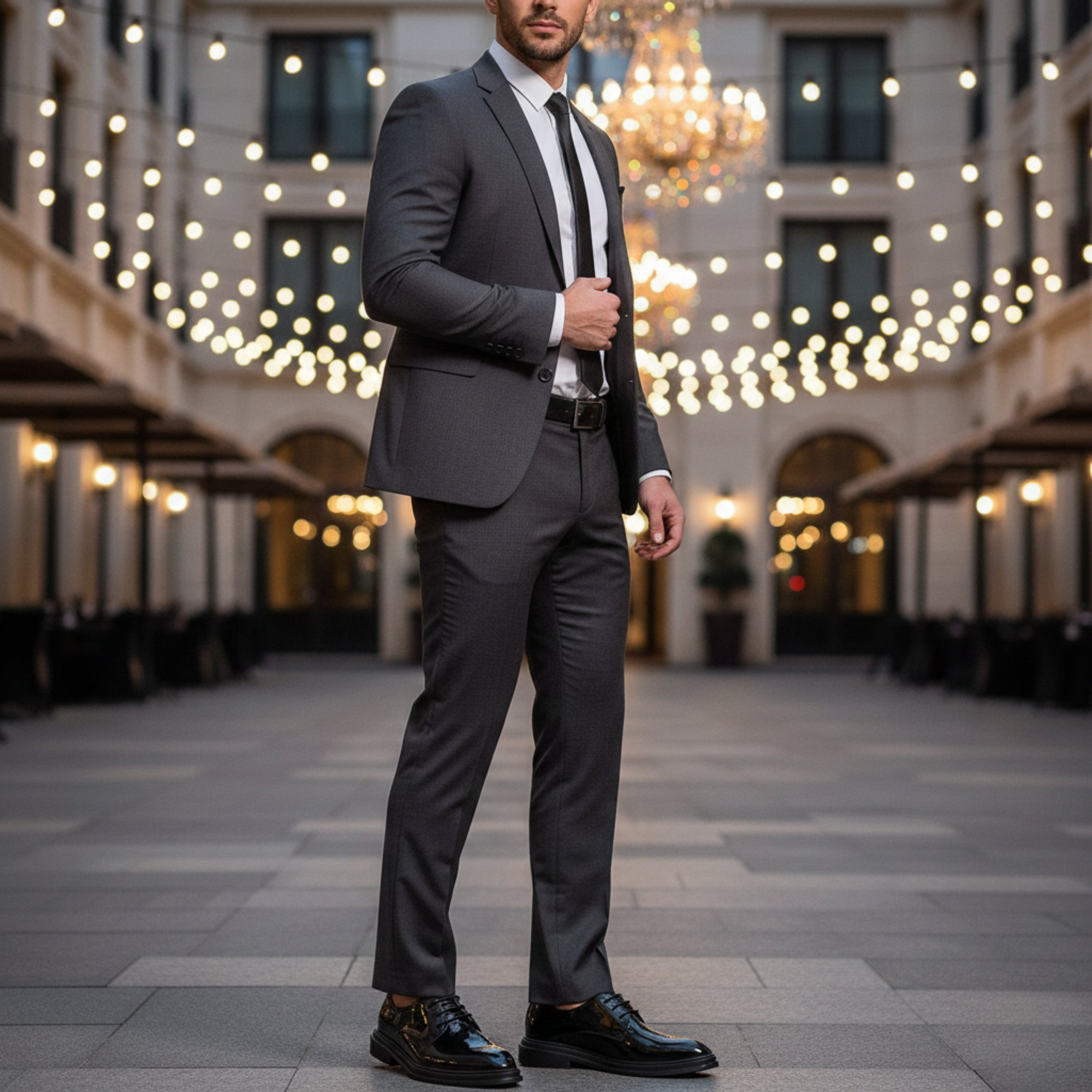 Men’s Glossy Derby Dress Shoes | Formal