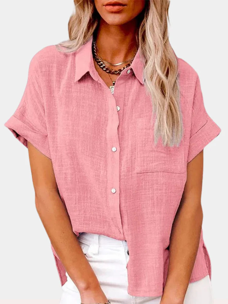Annie | Women’s Blouse | Short-Sleeve Button Summer Fit