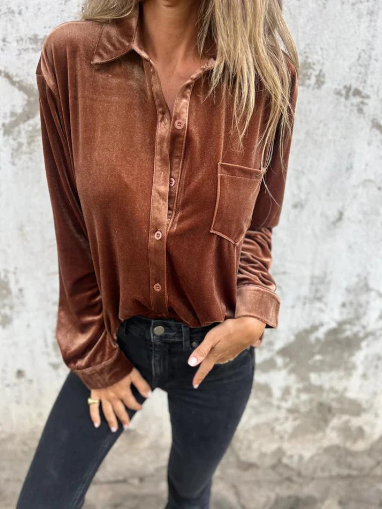 Fleurine | Women’s Velvet Shirt | Silky-Touch