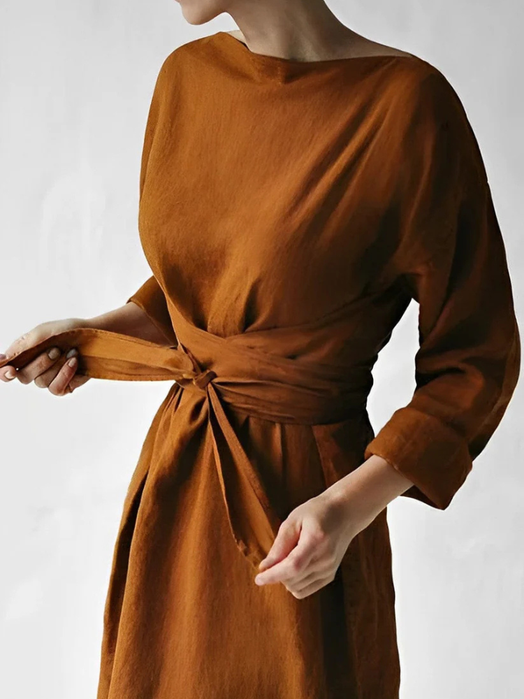 Anouk | Women’s Long Linen Dress | Minimalist & Elegant