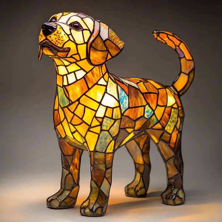 Decorative Dog Lamp Handcrafted LED Light