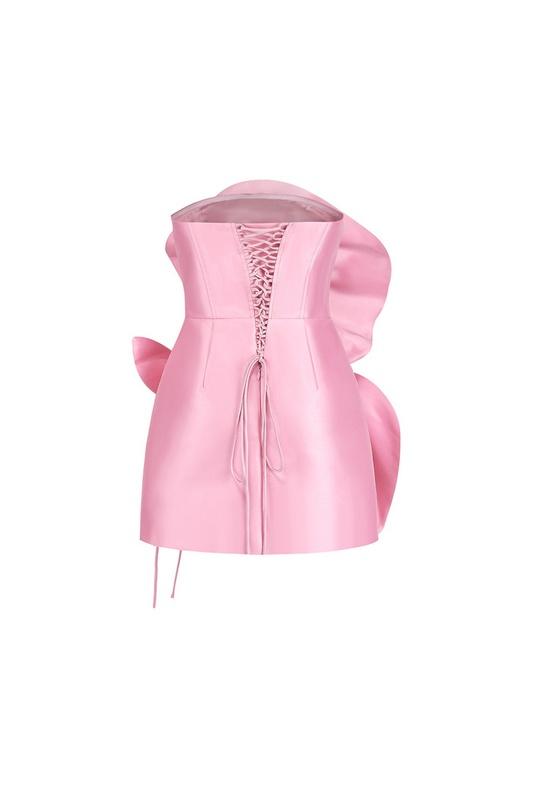 3D Floral Strapless Mini Dress | Sculptural & Bold | High-Fashion Statement