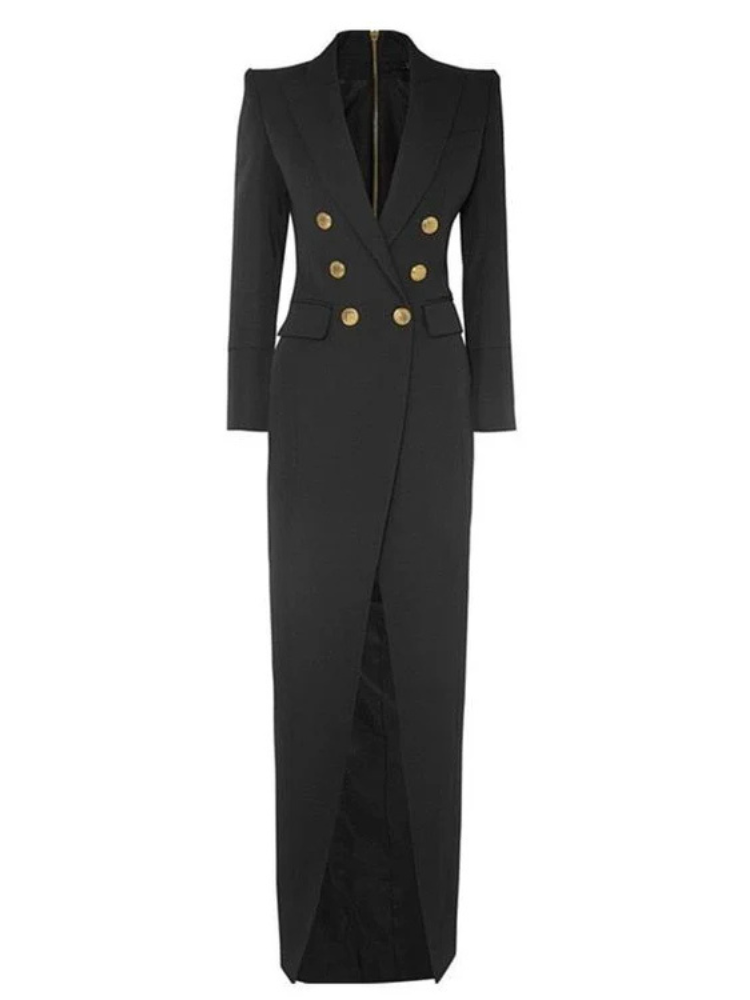 Sloane | Women’s Maxi Dress | Tuxedo Blazer
