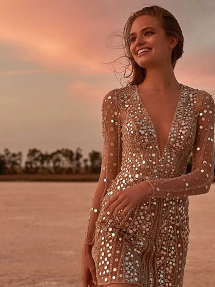 Melina | Women’s Sequin Cocktail Dress | Elegant & Radiant