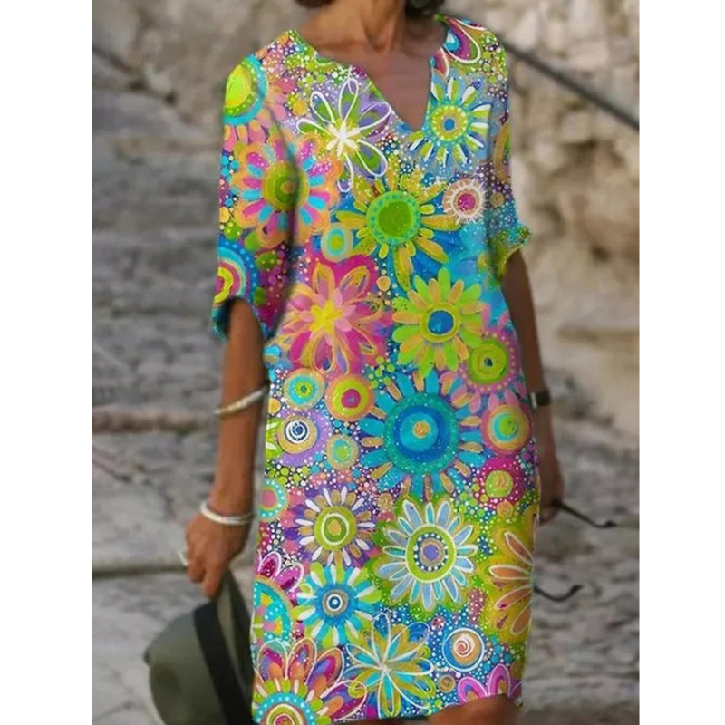 Liana | Women’s Floral Dress | Flowy V-Neck