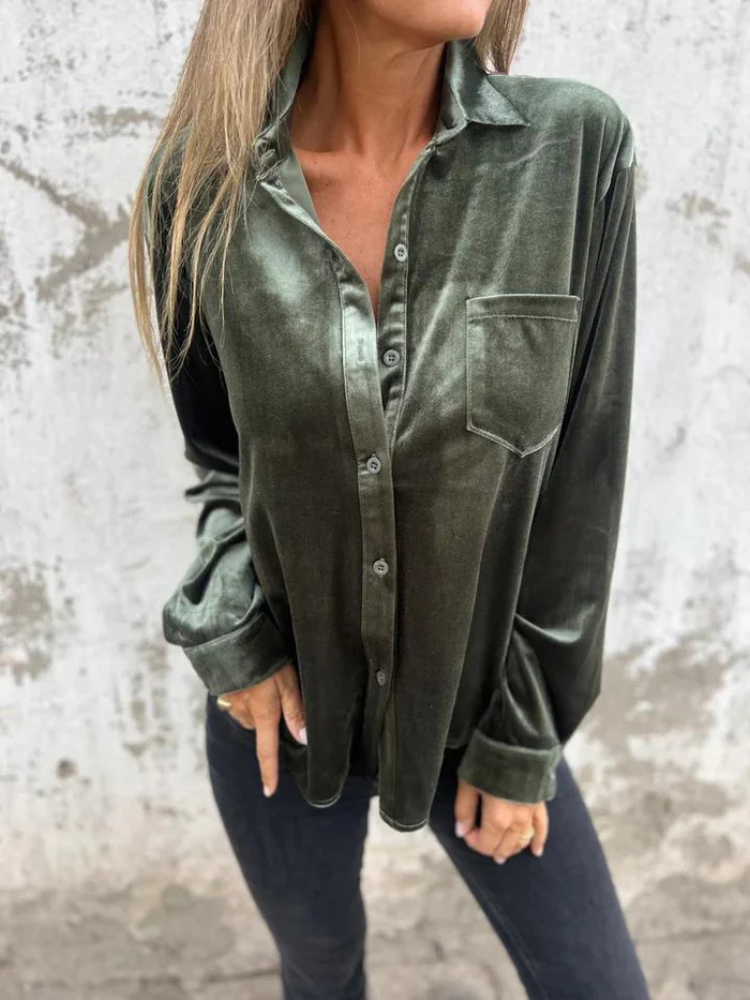 Fleurine | Women’s Velvet Shirt | Silky-Touch