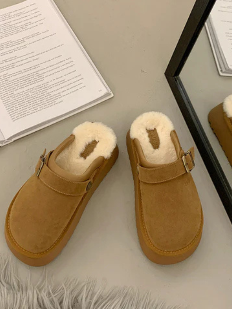 Seraphina | Women’s Suede Winter Clogs | Cozy & Elegant
