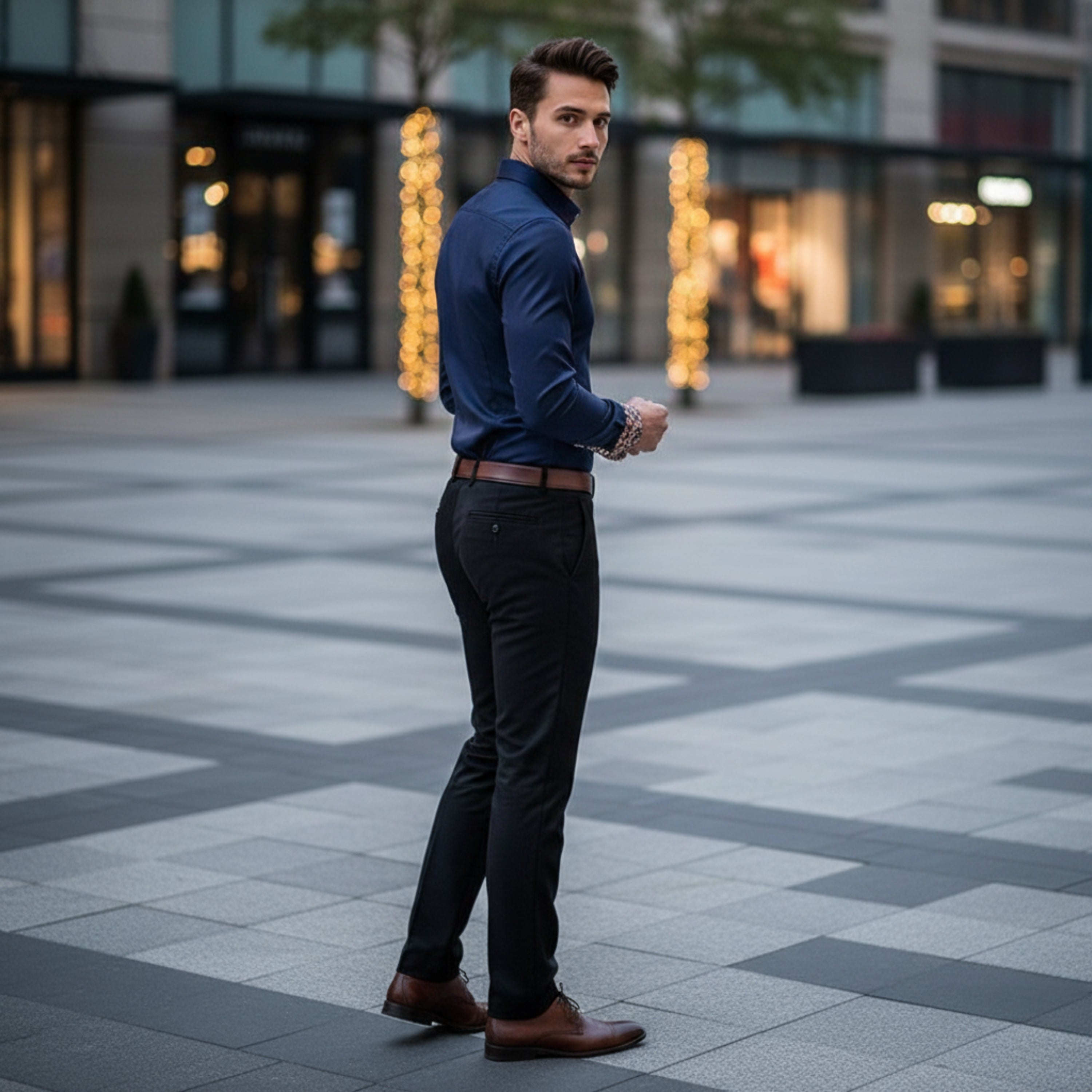 Men’s Sleek Modern Long Sleeve Shirt | Classic