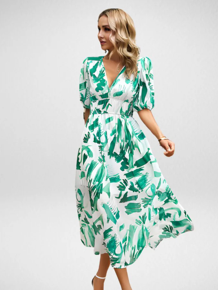 Selene | Women’s Midi Dress | V-Neck