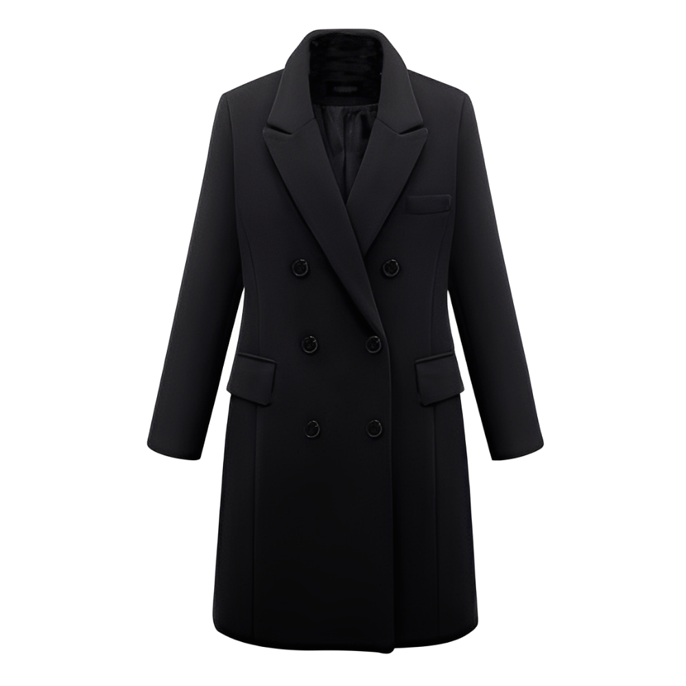 Elowra – Long Wool Coat for Women