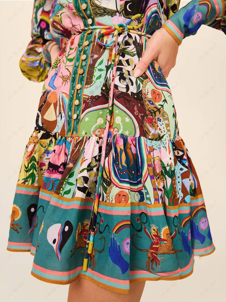Nova | Women’s Mini Dress | Graffiti Print and Bold Silhouette