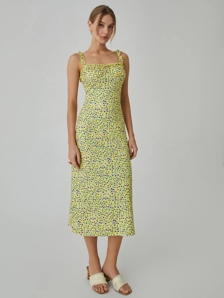 Saffira | Women’s Midi Dress | Bohemian Floral Cami