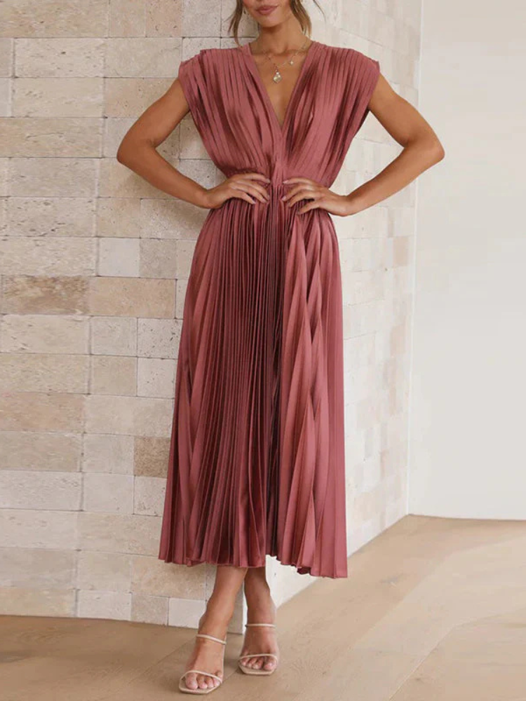 Éline | Women’s Midi Dress | V-Neck