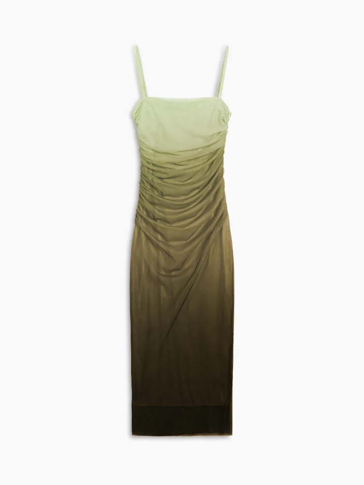 Lyanna | Women’s Long Dress | Ombre Mesh Zippered Fitted