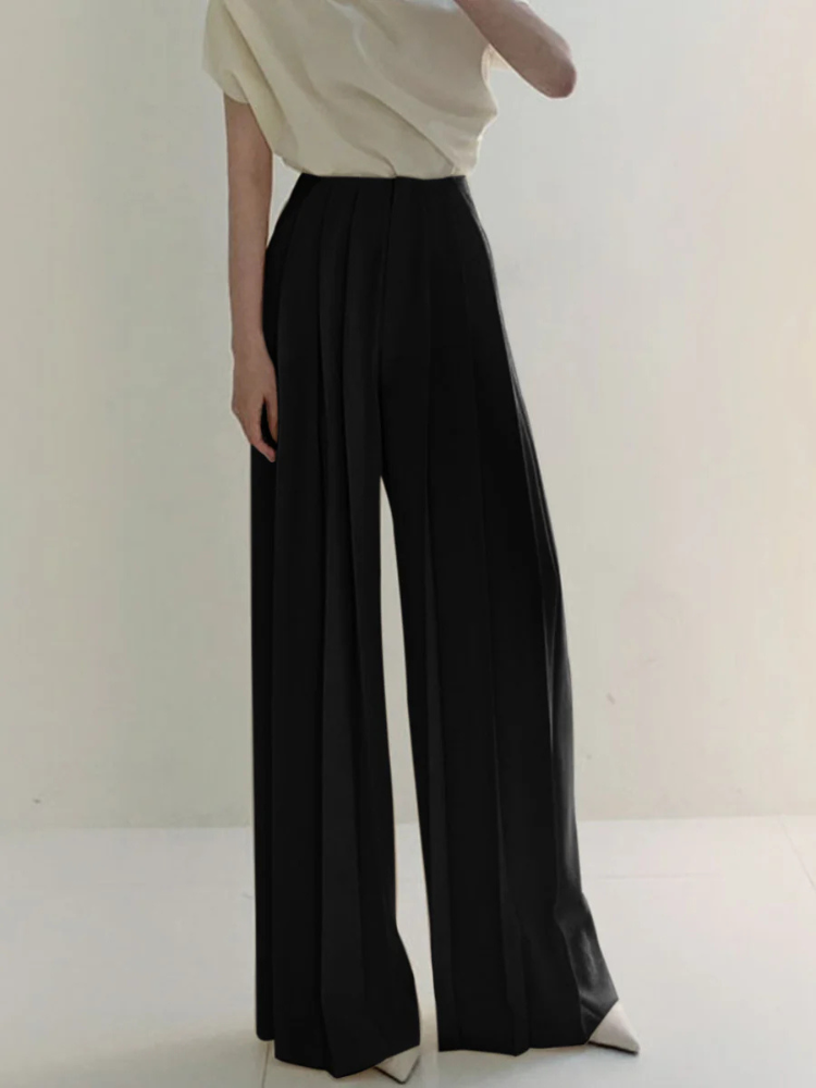 Cambria | Women’s Pants | High Waist Pleated Wide Leg