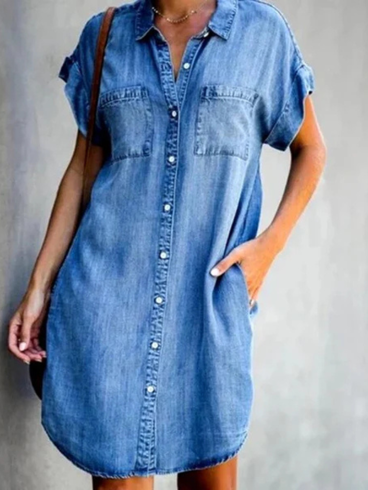 Reva | Women’s Shirt Dress | Denim