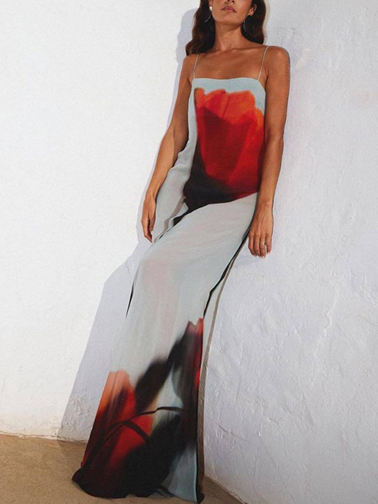 Alice | Women’s Maxi Dress | Abstract Tulip Print