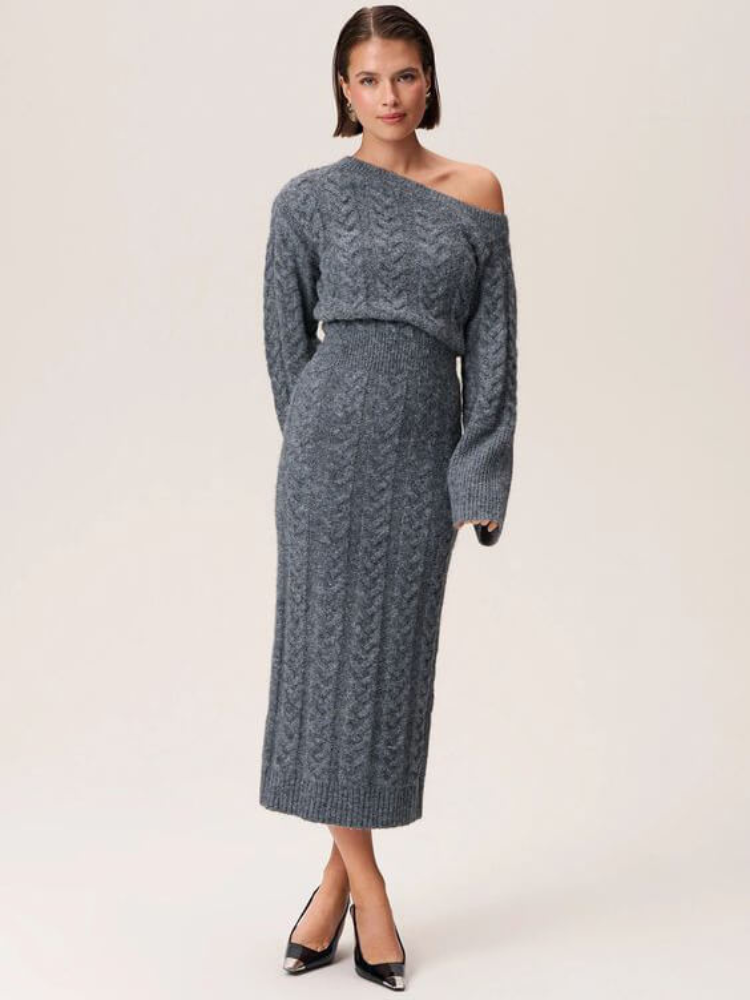 Delilah | Women’s Knitted Midi Dress