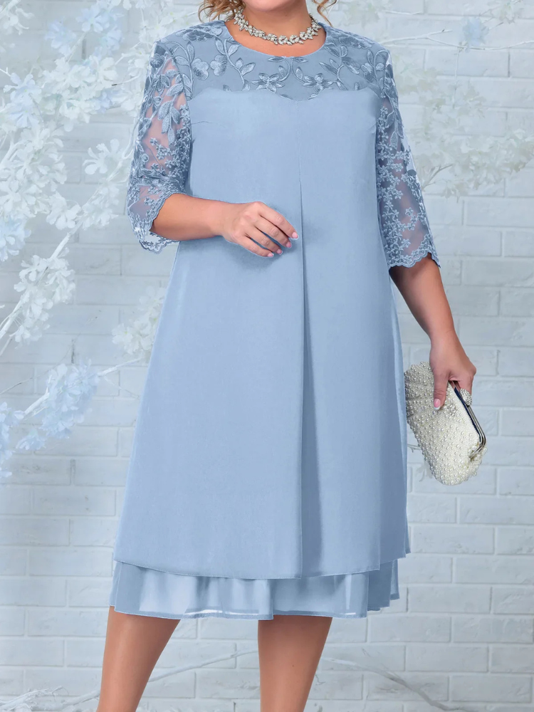 Valentia | Women’s Dress | Embroidered Plus Size Banquet Elegant
