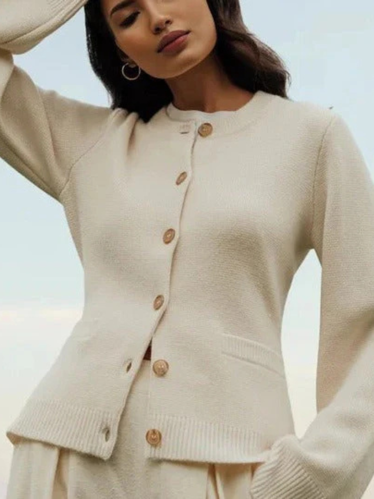 Mireille | Women’s Cardigan | Button-Front Soft Knit Elegance