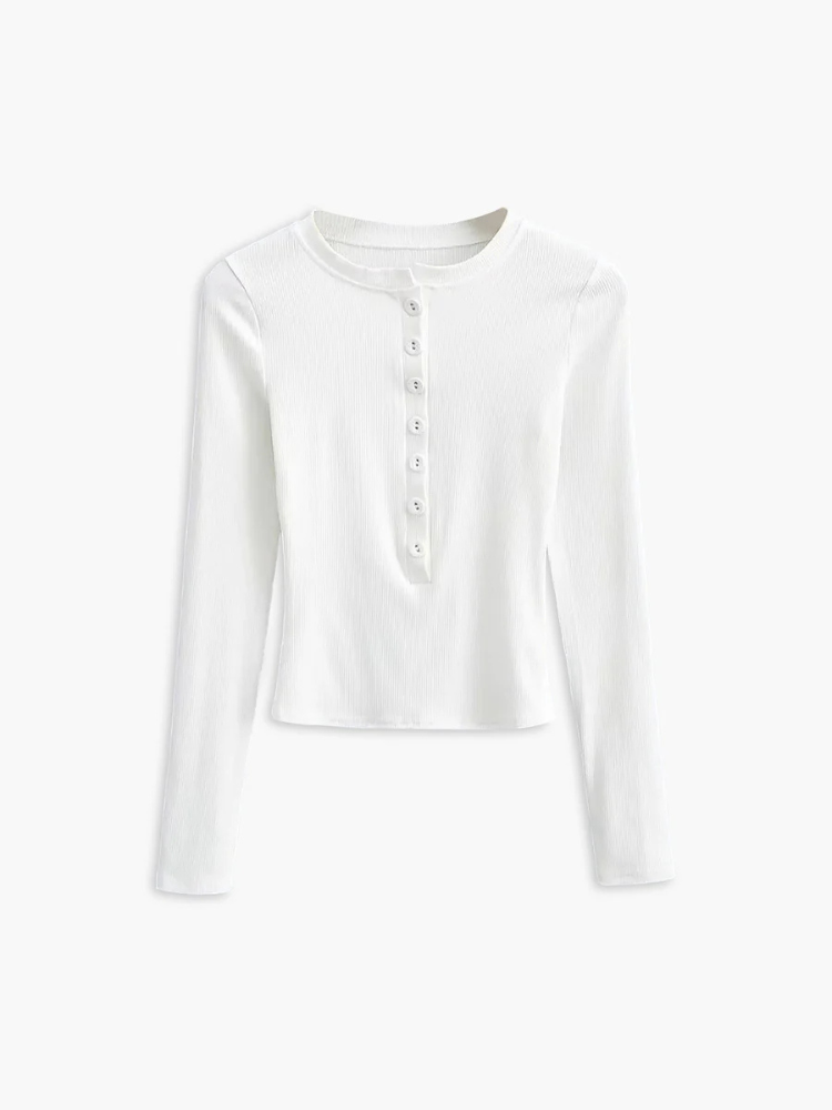 Talia | Women’s Crop Shirt | Button Down Long Sleeve