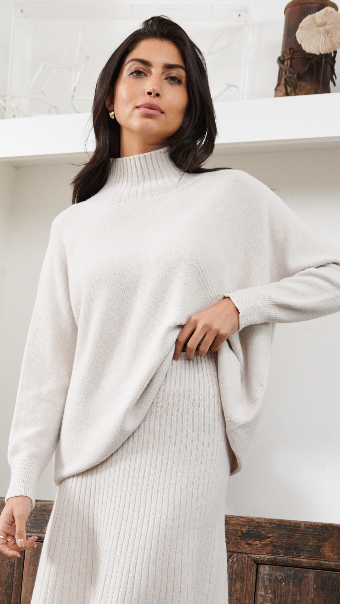 Women's jumper – ivory pattern