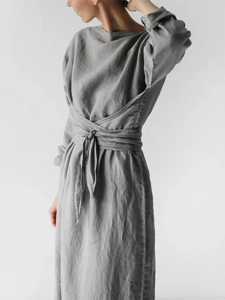 Anouk | Women’s Long Linen Dress | Minimalist & Elegant