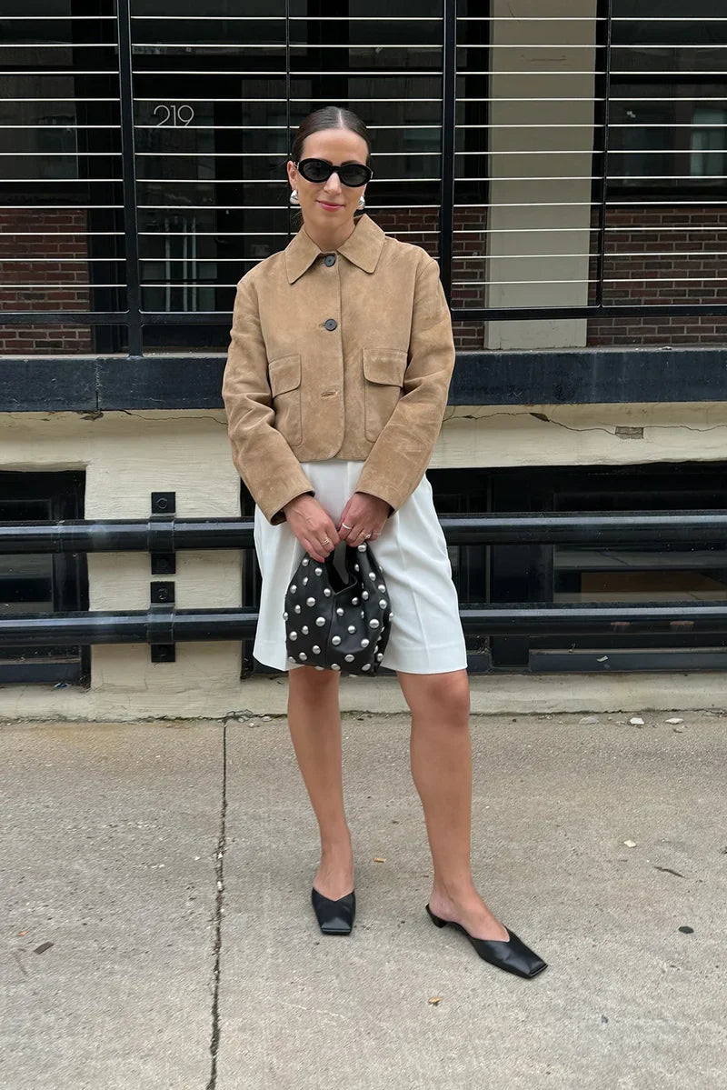 Cropped Suede Jacket | Timeless & Chic | Perfect for Everyday Elegance
