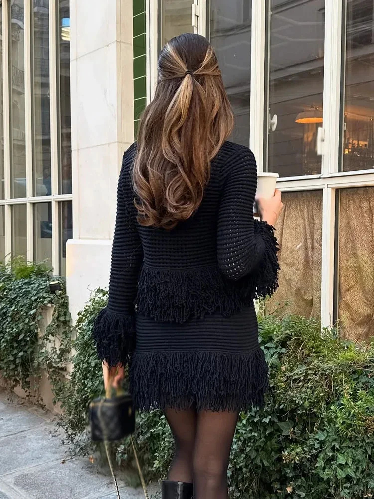 Elvyna | Women’s Skirt Set | Retro Lapel