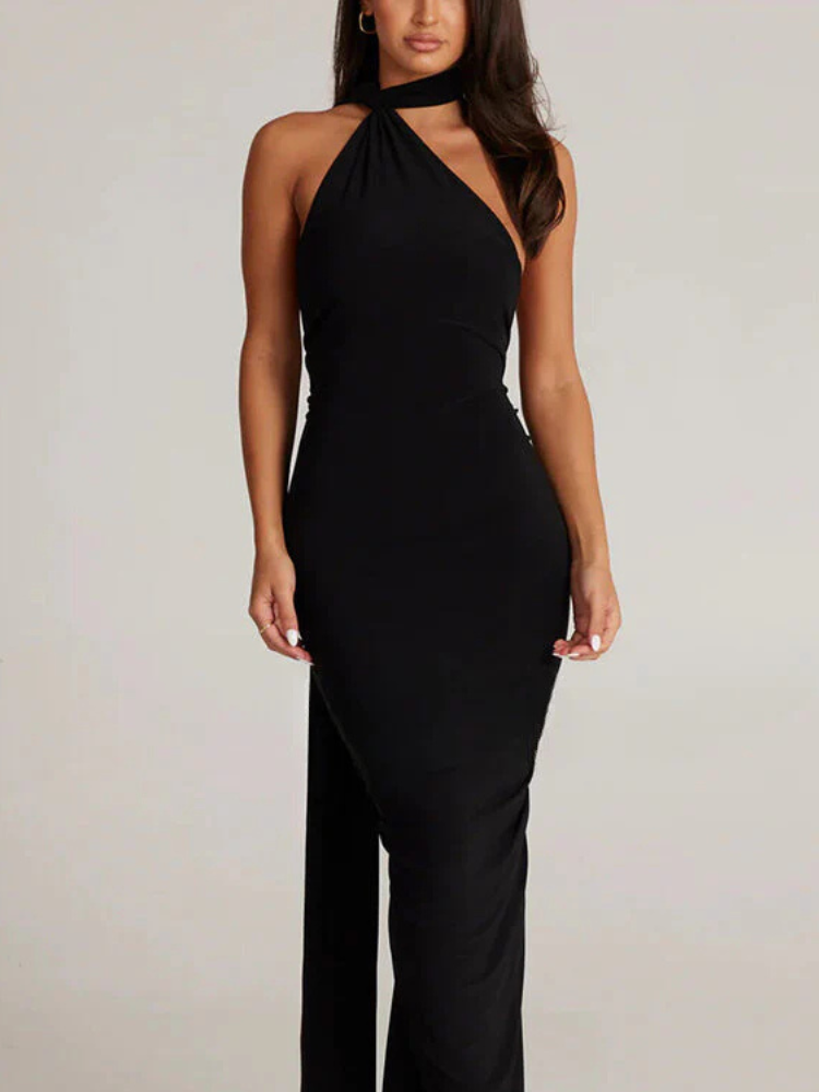Jasmine | Women’s Halter Neck Dress | Sleek & Party-Ready