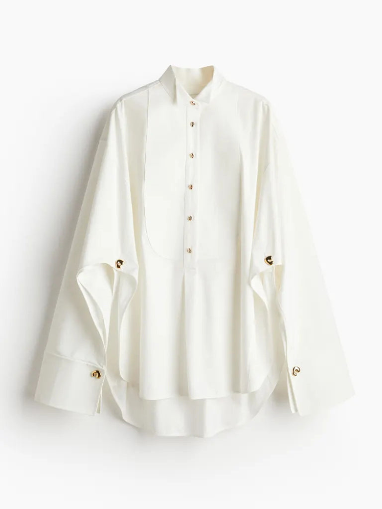 Carmen | Women’s Oversized Tuxedo Shirt | Poncho-Inspired