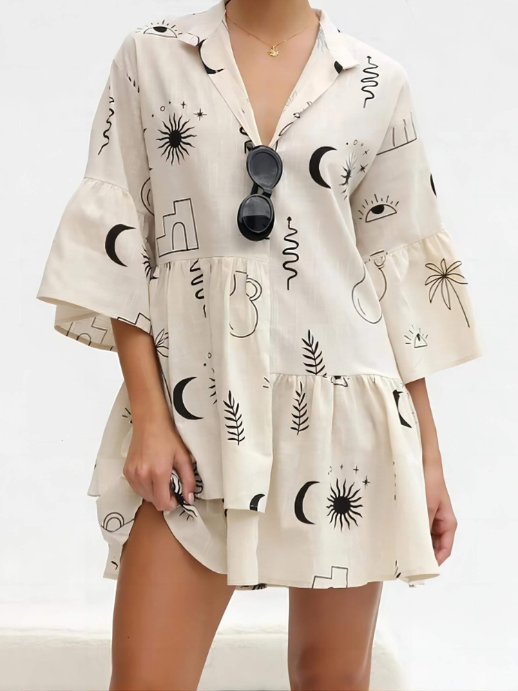Leilani | Women’s Floral Shirt Dress | Irregular Hem