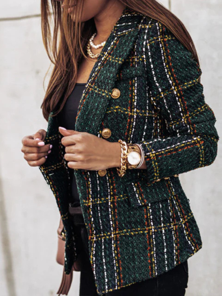 Ivy | Women’s Blazer | Checked Double-Breasted Style