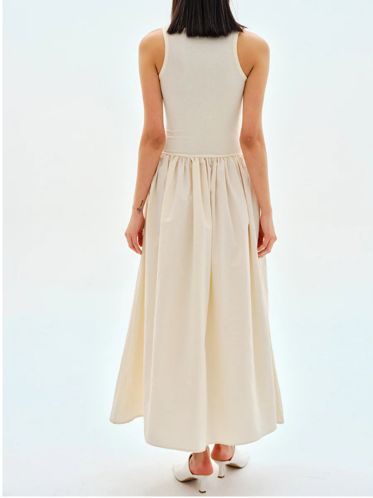 Alina | Women’s Long Dress | Crew Neck Minimal